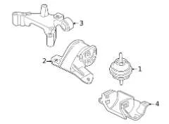 Genuine Land Rover Freelander 1 2.5L V6 Transmission Mount KKU000050