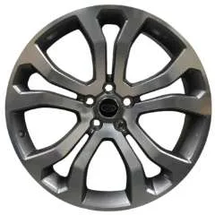 Genuine Land Rover Defender L663 22″ inch 5 Split-Spoke Style 5014 Alloy Wheels with Grey & Polished Finish