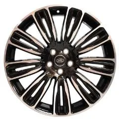 Genuine Land Rover Range Rover 22″ inch Style 9012 9 Split-Spoke Alloy Wheels with Black & Diamond Turned Finish
