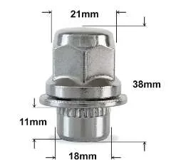 Genuine Alloy Wheel Nuts with Chrome Finish